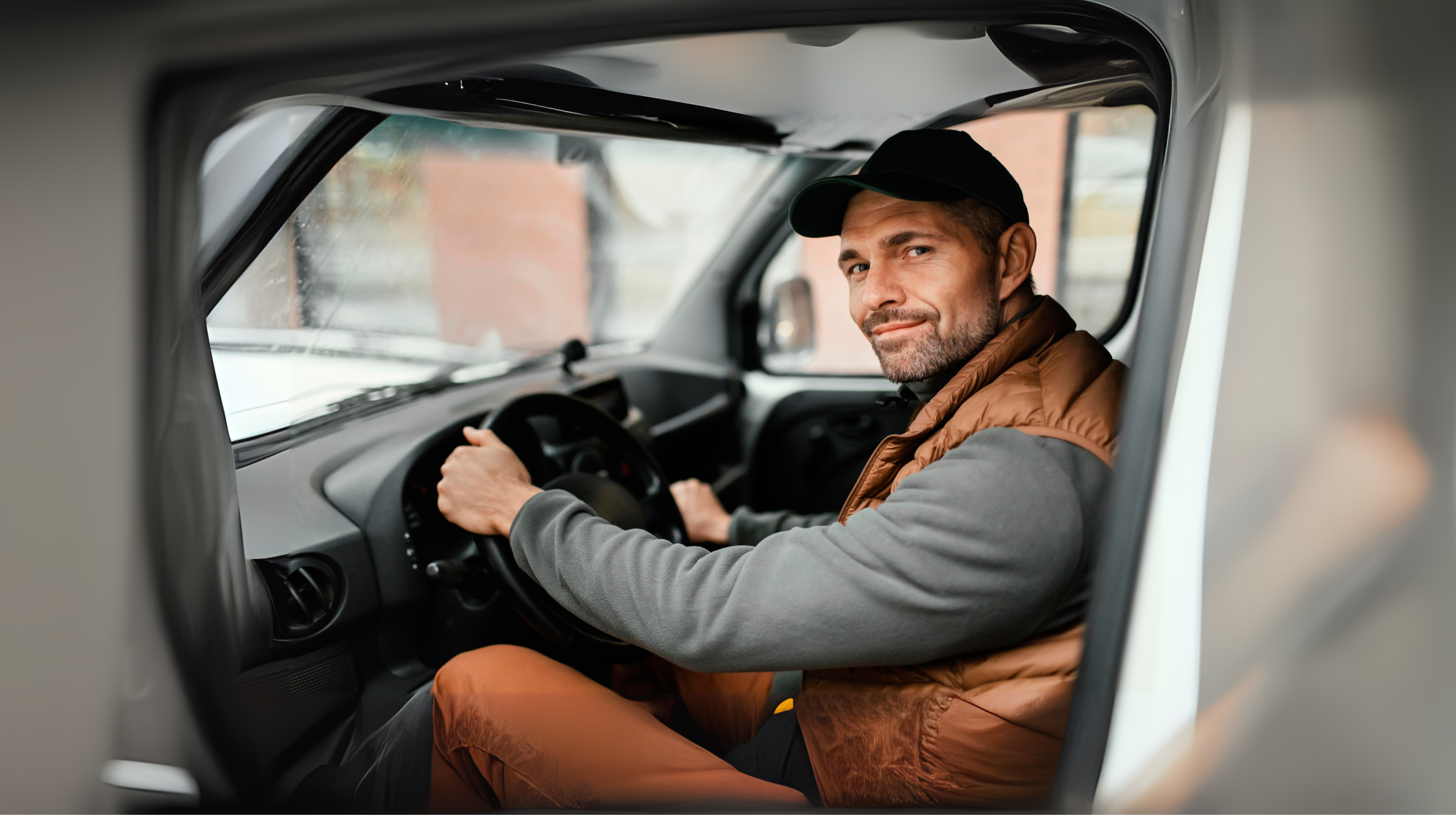 Imagem de fundo homem dirigindo